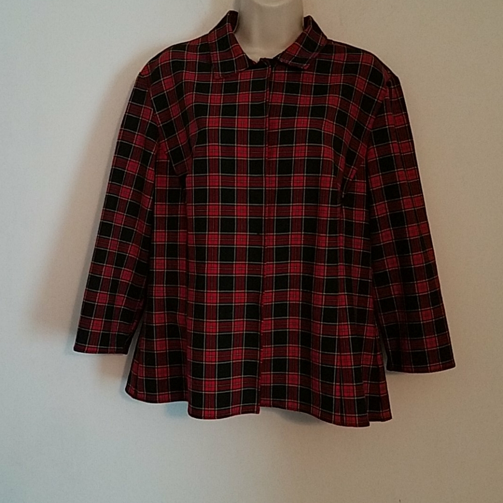 (SALE/$11) Plaid snap-front shirt